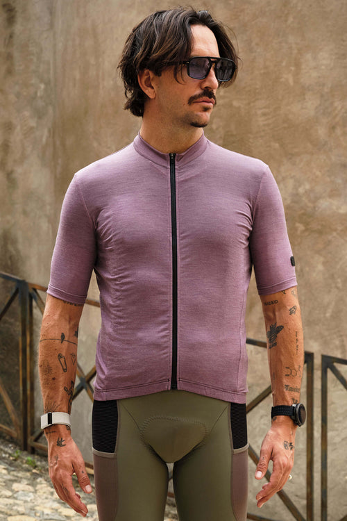 Beyond Gravel Wool Jersey by Giordana Cycling, GRAPEADE, Made in Italy