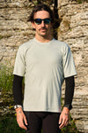 Beyond Gravel Wool Tee by Giordana Cycling, SILT GREEN, Made in Italy