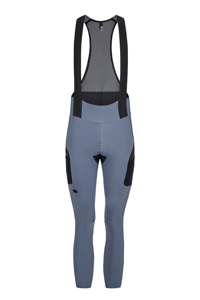 Men's Beyond Gravel Thermal Cargo Bib Tight by Giordana Cycling, GRAVEL GREY, Made in Italy