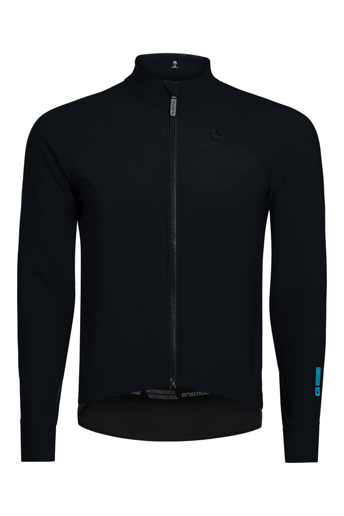 Men's G-Shield Thermal Long Sleeve Jersey by Giordana Cycling, BLACK, Made in Italy