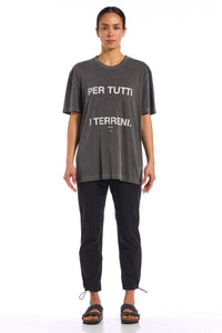 Per Tutti Tee by Giordana Cycling, MIDNIGHT GREY, Made in Italy