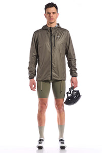 The Jimmy Wind Jacket by Giordana Cycling, SMOKEY OLIVE, Made in Italy