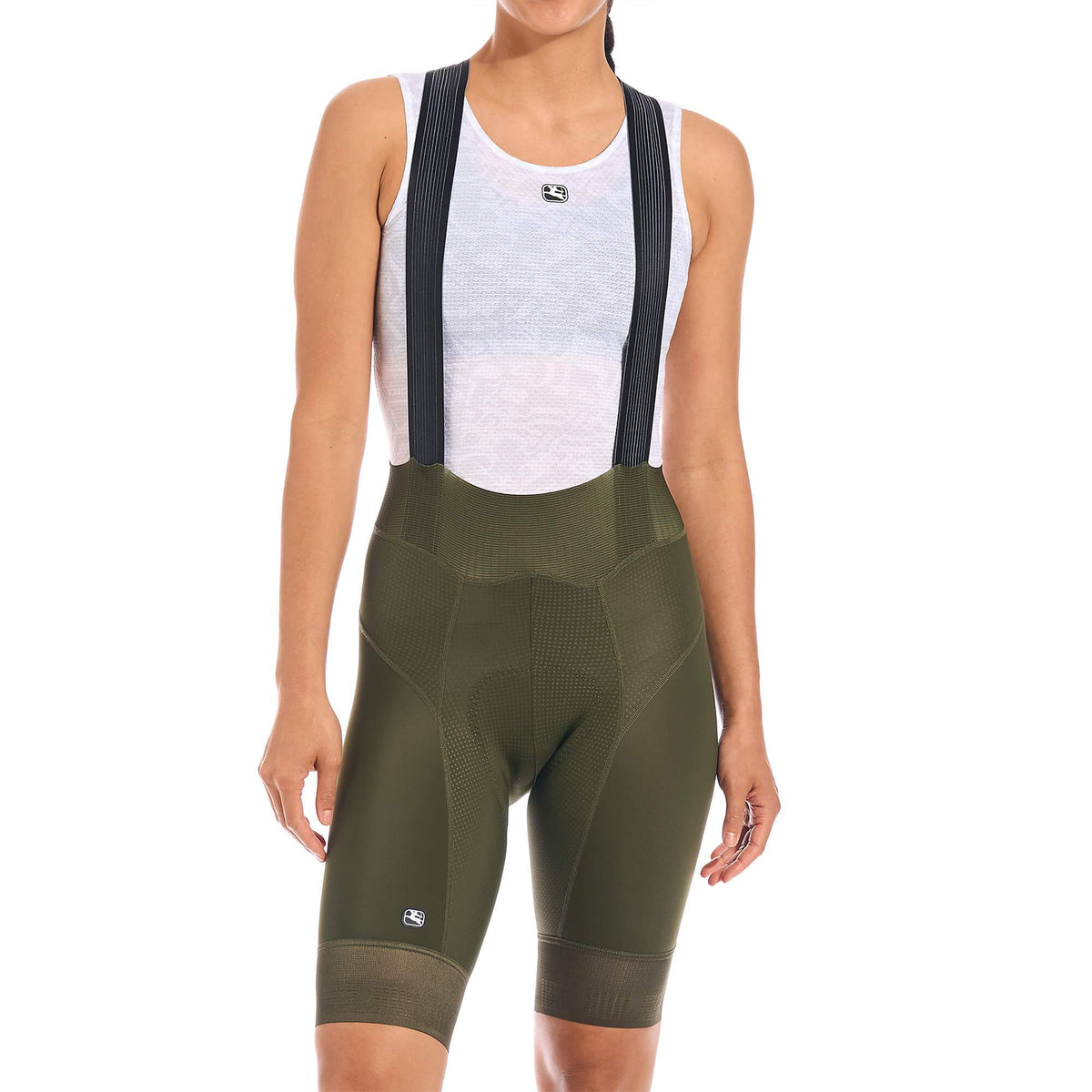 Women's FR-C Pro Bib Short by Giordana Cycling, OLIVE GREEN, Made in Italy