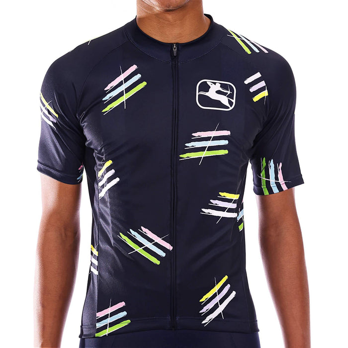 Moda Retro Tally Vero Pro Jersey by Giordana Cycling, MIDNIGHT BLUE, Made in Italy