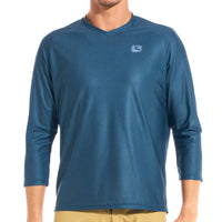 Men's MTB 3/4 Sleeve Jersey by Giordana Cycling, SLATE BLUE, Made in Italy