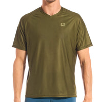 Men's MTB Jersey by Giordana Cycling, OLIVE, Made in Italy