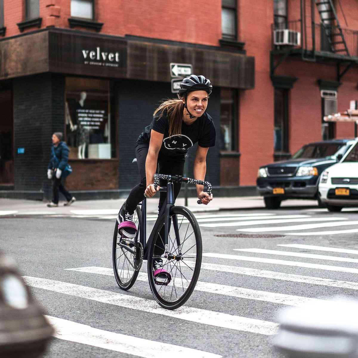 Giordana x Knowlita New York Smiley T-Shirt - Black by Giordana Cycling, , Made in Italy