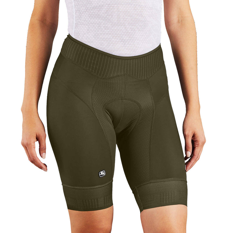 Women's FR-C Pro Short by Giordana Cycling, OLIVE GREEN, Made in Italy
