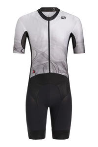 Men's FR-C Tri Doppio Suit by Giordana Cycling, WHITE/BLACK, Made in Italy