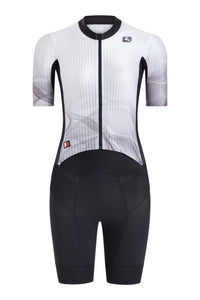 Women's FR-C Tri Doppio Suit by Giordana Cycling, WHITE/BLACK, Made in Italy