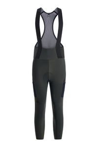 Men's Beyond Gravel Thermal Cargo Bib Knicker by Giordana Cycling, CEDAR GREEN, Made in Italy