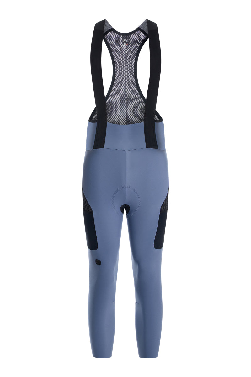 Men's Beyond Gravel Thermal Cargo Bib Knicker by Giordana Cycling, GRAVEL GREY, Made in Italy