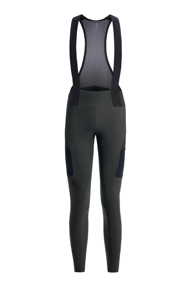 Men's Beyond Gravel Cargo Thermal Bib Tight by Giordana Cycling, CEDAR GREEN, Made in Italy