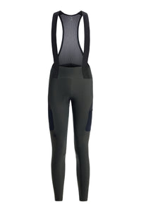 Men's Beyond Gravel Cargo Thermal Bib Tight by Giordana Cycling, CEDAR GREEN, Made in Italy