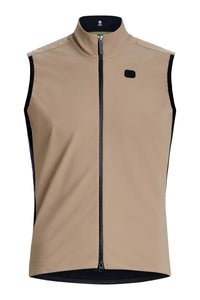 Men's SilverLine Thermal Vest by Giordana Cycling, SAND, Made in Italy