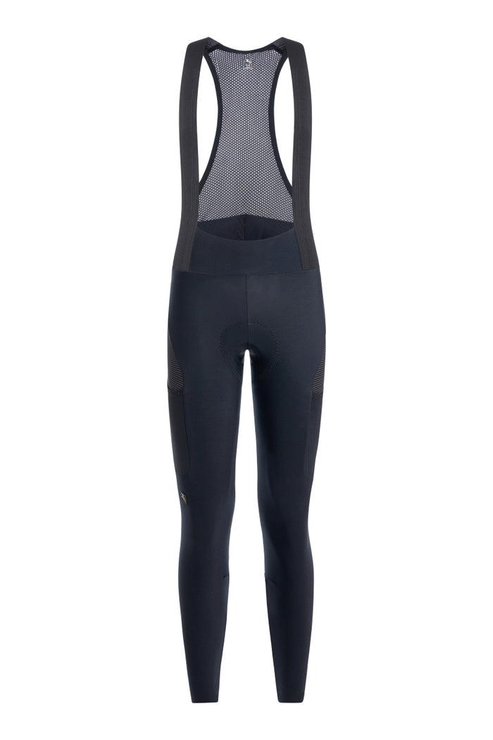 Women's Beyond Gravel Cargo Thermal Bib Tight by Giordana Cycling, BLACK, Made in Italy