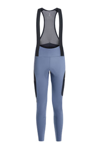Women's Beyond Gravel Thermal Cargo Bib Knicker by Giordana Cycling, GRAVEL GREY, Made in Italy
