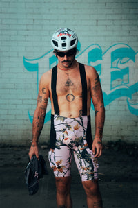 Men's Beyond Gravel Pink Camo Cargo Bib Short by Giordana Cycling, , Made in Italy