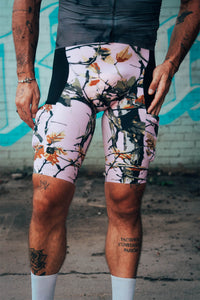 Men's Beyond Gravel Pink Camo Cargo Bib Short by Giordana Cycling, , Made in Italy