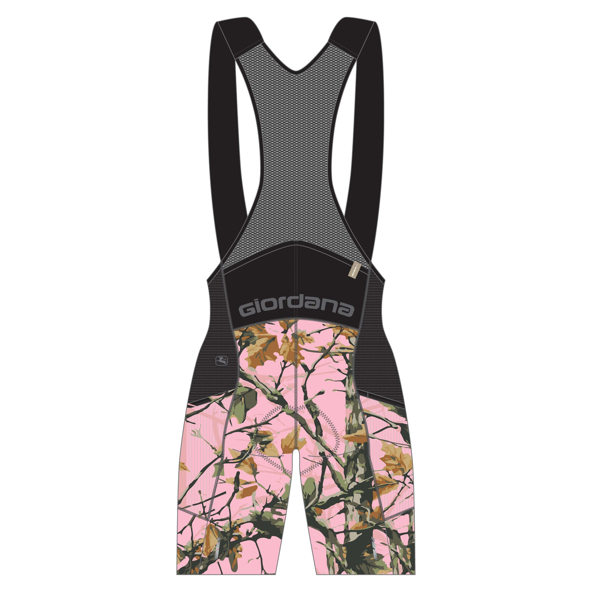 Men's Beyond Gravel Pink Camo Cargo Bib Short by Giordana Cycling, , Made in Italy