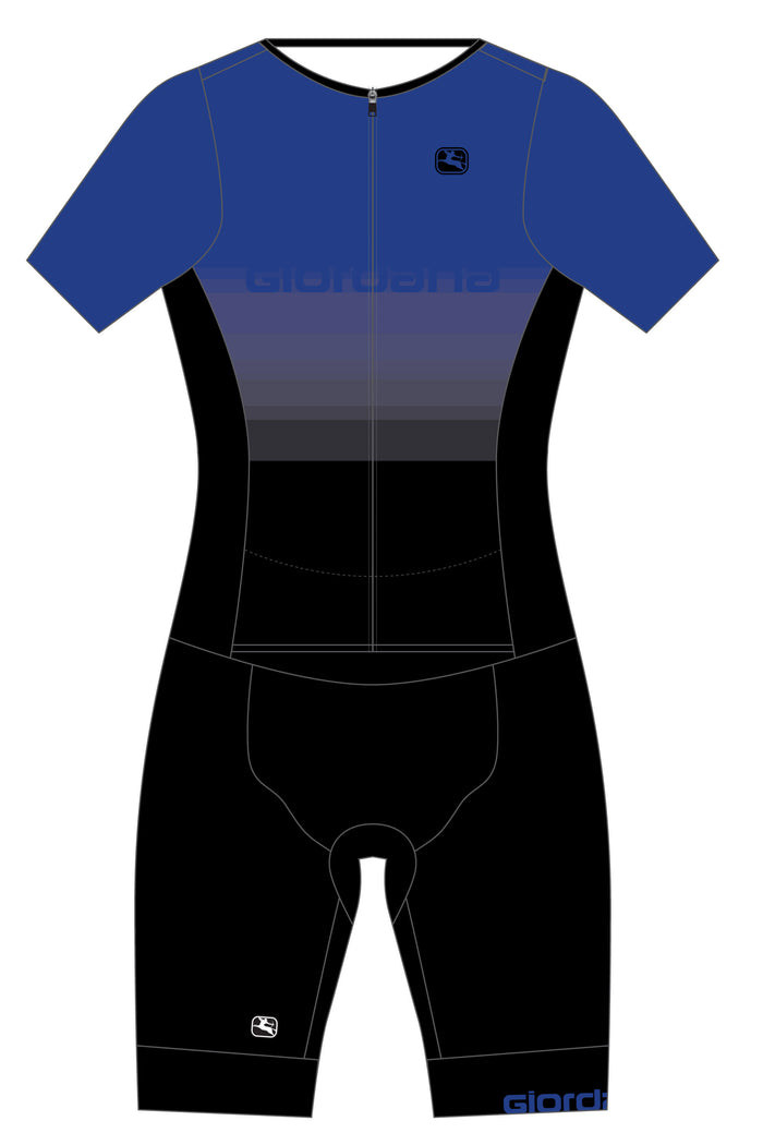 Men's Vero Tri Doppio Suit by Giordana Cycling, BLUE/BLACK, Made in Italy