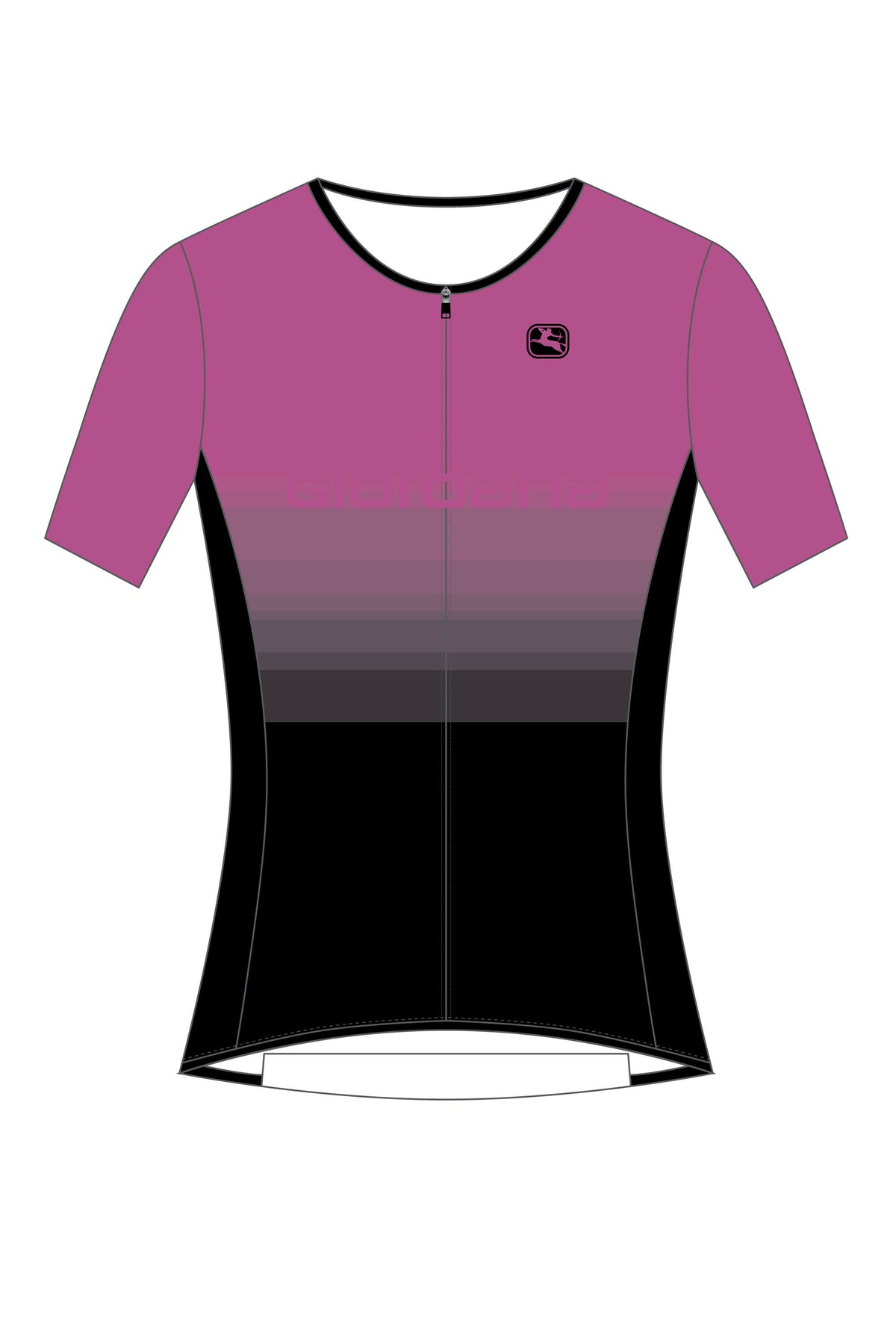 Women's Vero Tri Jersey by Giordana Cycling, PURPLE/BLACK, Made in Italy