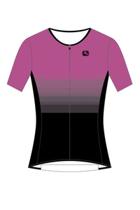 Women's Vero Tri Jersey by Giordana Cycling, PURPLE/BLACK, Made in Italy