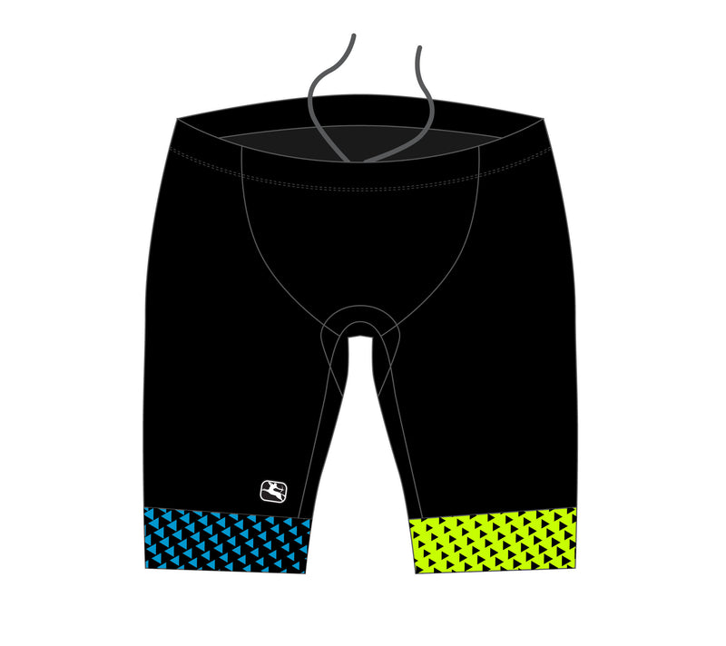 Men's Vero Pro Tri Short by Giordana Cycling, BLUE/YELLOW, Made in Italy