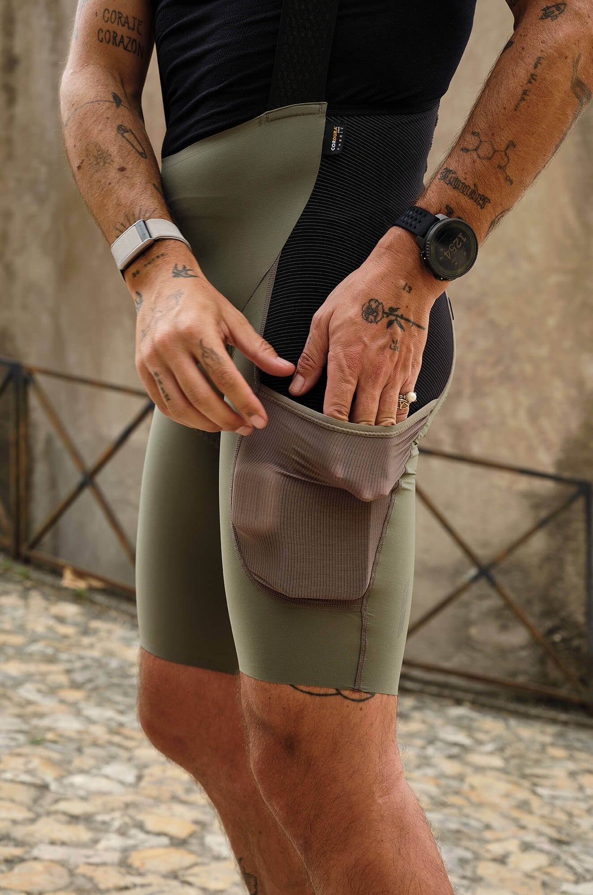 Men's Beyond Gravel Cargo Bib Short by Giordana Cycling, , Made in Italy