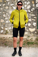 Beyond Gravel Alpha Jacket by Giordana Cycling, LIME, Made in Italy