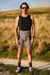 Men's Beyond Gravel Leopard Cargo Bib Short by Giordana Cycling, LEOPARD, Made in Italy