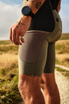 Men's Beyond Gravel Cargo Bib Short by Giordana Cycling, OLIVE, Made in Italy