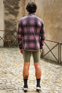 Beyond Gravel Button Down Wool Long Sleeve Shirt by Giordana Cycling, , Made in Italy