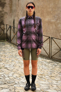 Beyond Gravel Button Down Wool Long Sleeve Shirt by Giordana Cycling, , Made in Italy