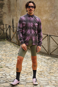 Beyond Gravel Button Down Wool Long Sleeve Shirt by Giordana Cycling, , Made in Italy