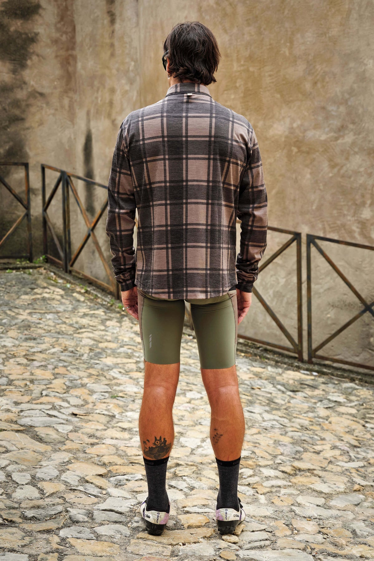 Beyond Gravel Button Down Wool Long Sleeve Shirt by Giordana Cycling, , Made in Italy