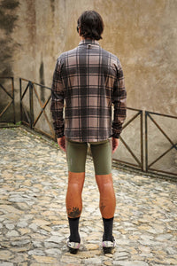 Beyond Gravel Button Down Wool Long Sleeve Shirt by Giordana Cycling, , Made in Italy