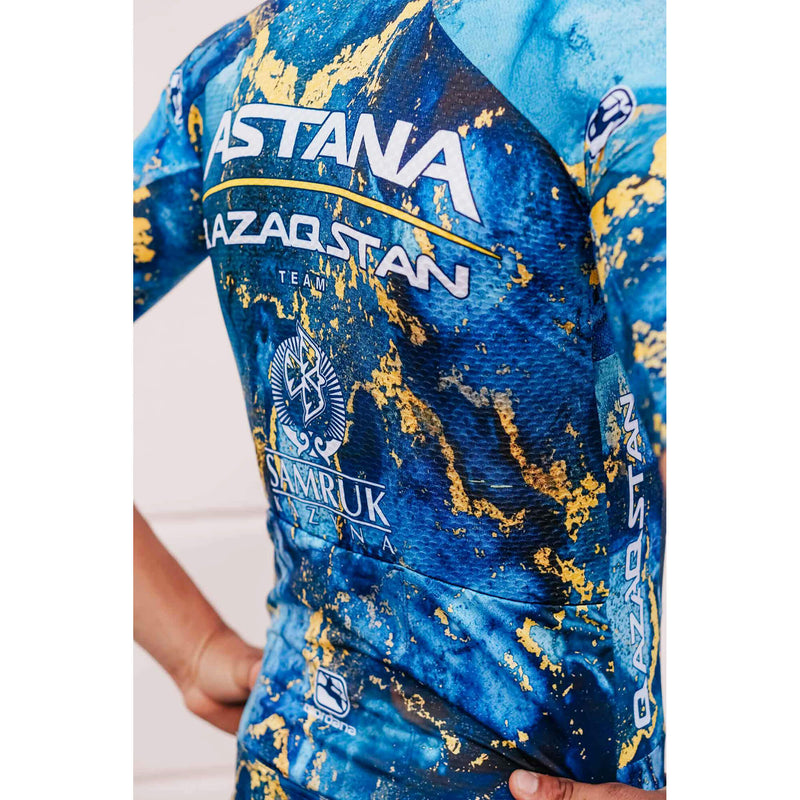 Men's Astana Qazaqstan Team TDF Special Edition FR-C Pro Jersey - 2023 by Giordana Cycling, , Made in Italy