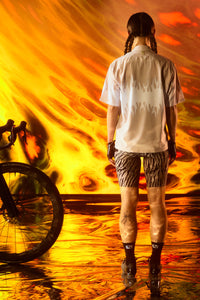 Beyond Gravel Flames Soave Resort Shirt by Giordana Cycling, , Made in Italy