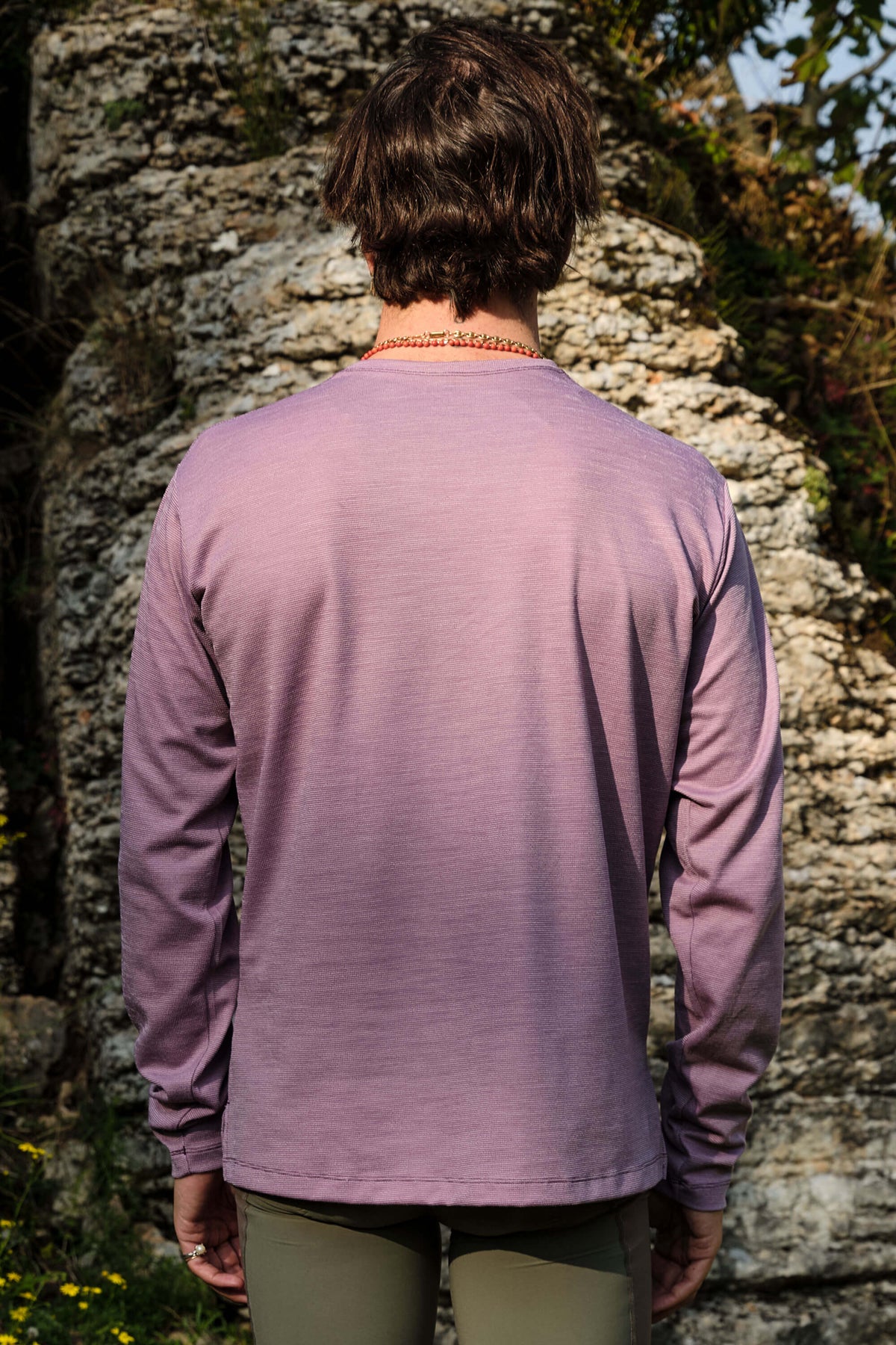 Beyond Gravel Wool Long Sleeve Tee by Giordana Cycling, , Made in Italy