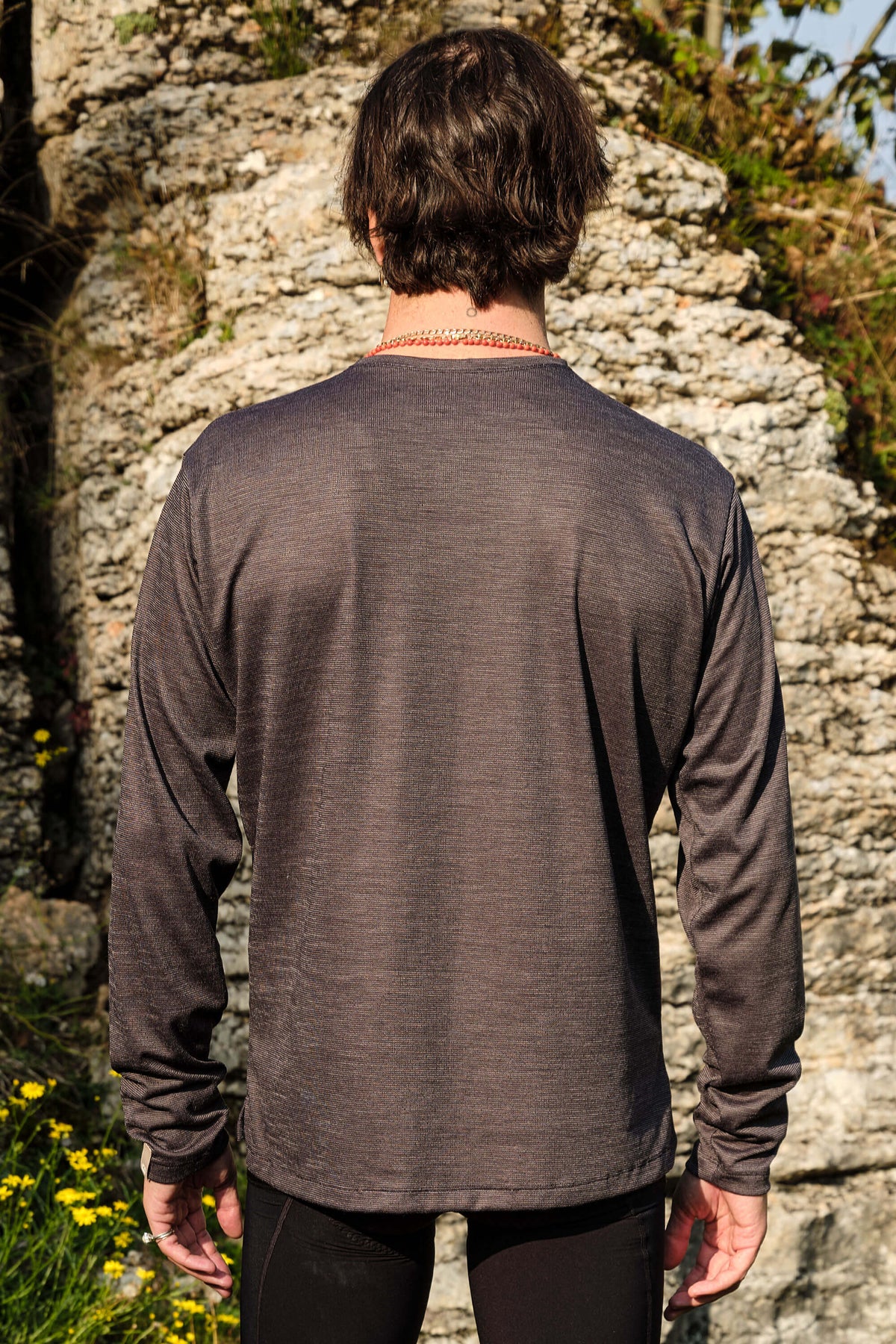 Beyond Gravel Wool Long Sleeve Tee by Giordana Cycling, , Made in Italy