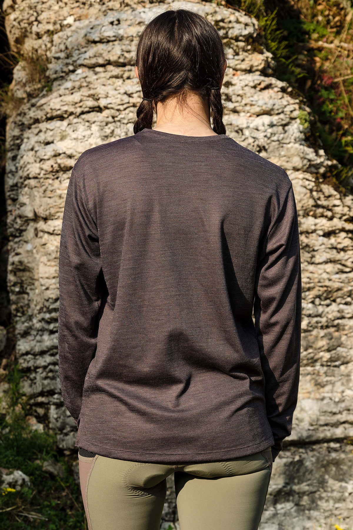 Beyond Gravel Wool Long Sleeve Tee by Giordana Cycling, , Made in Italy