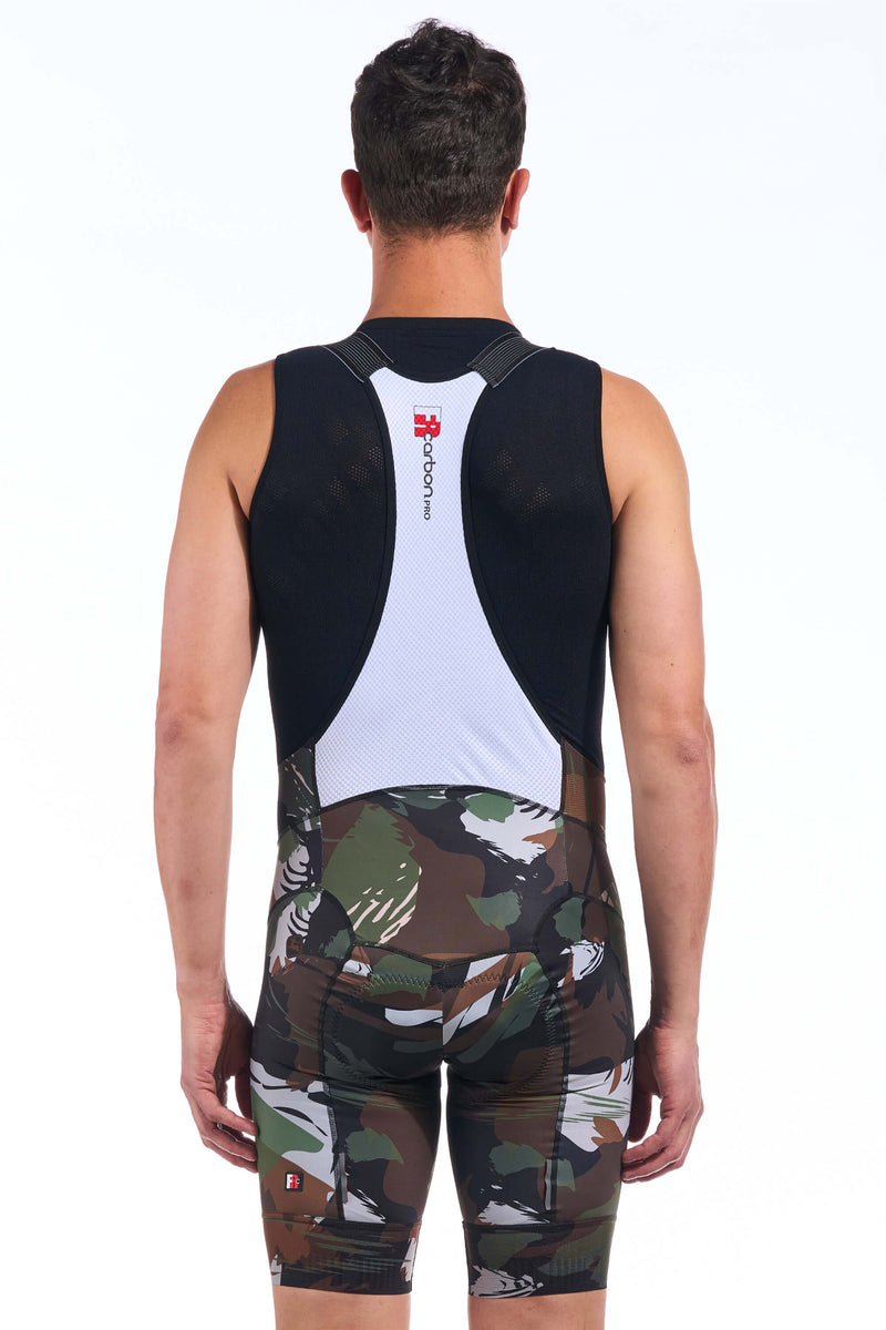 Men's Brushstroke Camo FR-C Pro Bib Short by Giordana Cycling, , Made in Italy