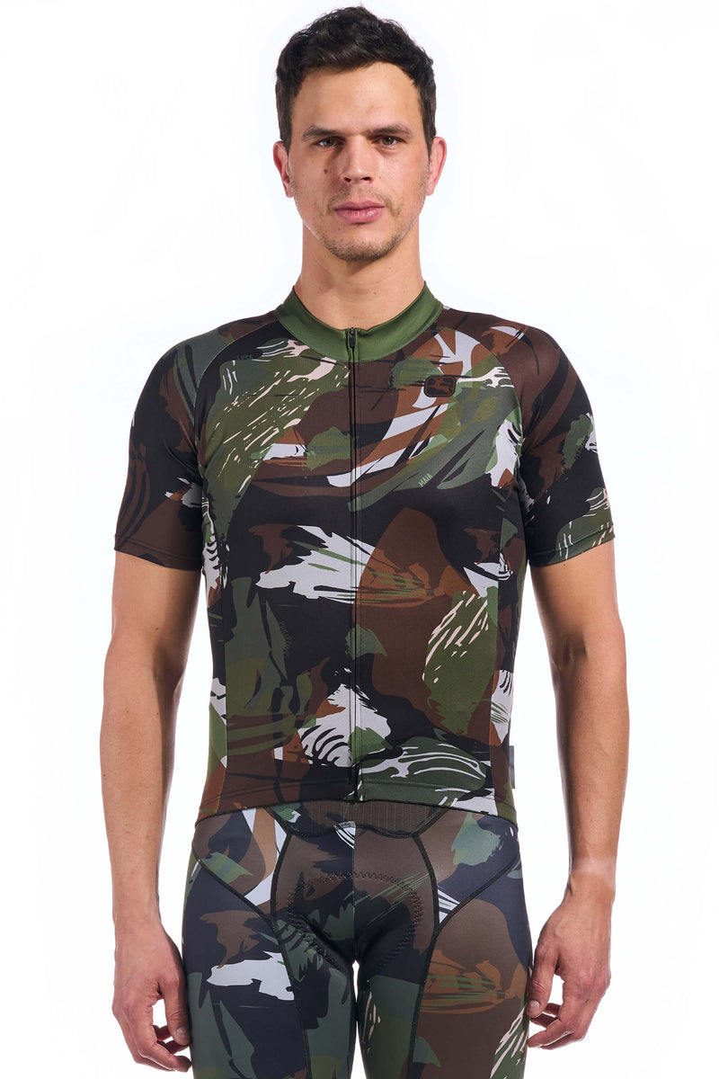 Men's Brushstroke Camo Vero Pro Jersey by Giordana Cycling, BRUSHSTROKE CAMO, Made in Italy