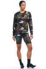 Women's Brushstroke Camo FR-C Pro Bib Short by Giordana Cycling, , Made in Italy