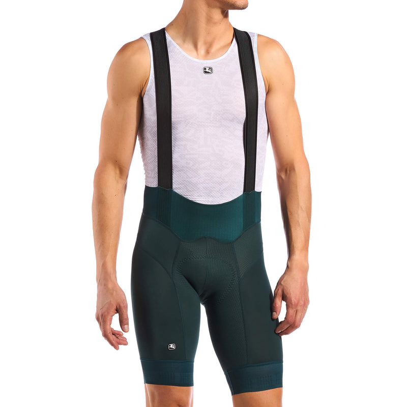 Men's FR-C Pro Bib Short by Giordana Cycling, FOREST GREEN, Made in Italy