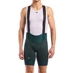 Men's FR-C Pro Bib Short - Shorter Inseam by Giordana Cycling, FOREST GREEN, Made in Italy