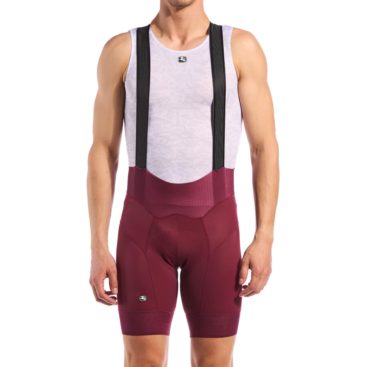 Men's FR-C Pro Bib Short - Shorter Inseam by Giordana Cycling, SANGRIA, Made in Italy