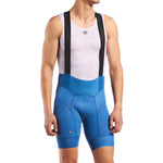 Men's FR-C Pro Bib Short - Shorter Inseam by Giordana Cycling, STEEL BLUE, Made in Italy