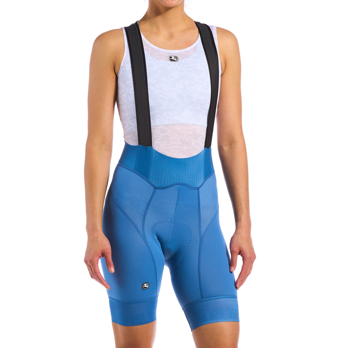 Women's FR-C Pro Bib Short - Shorter Inseam by Giordana Cycling, STEEL BLUE, Made in Italy